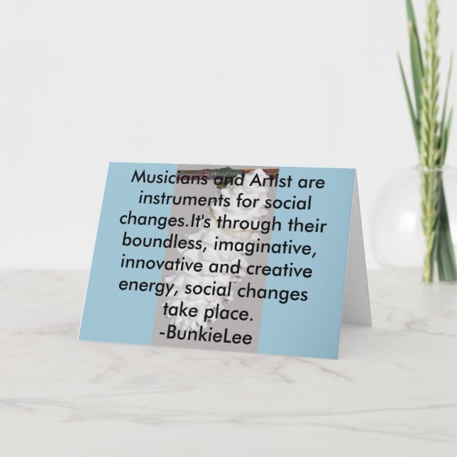 Carte L'artiste/musiciens sont des agents de changement (Devant)