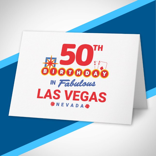Carte Las Vegas Birthday Party - 50th Birthday In Vegas (Créateur téléchargé)