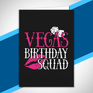 Carte Las Vegas Birthday Party Group Cadeau Vegas Squad