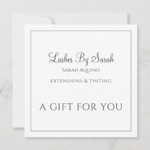 Carte Lashes Et Services De Beauté Sage Texté Vert