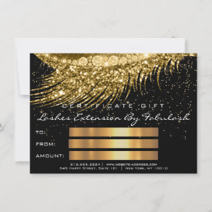 Carte Lashes Lux certificat maquillage cadeau Parties sc