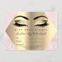 Carte Lashes maquillage Gold Diamond certificat cadeau r