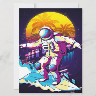 Carte L'astronaute surfant Idée Cadeau Parfait, Cadeau V