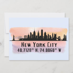 Carte Latitude et longitude de New York