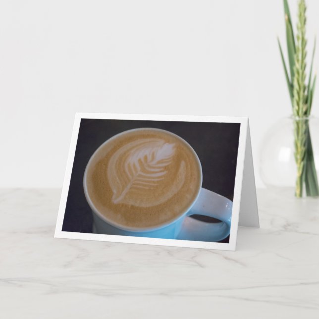 Carte Latte feuille de caféine toxicomane café Lover bla (Devant)