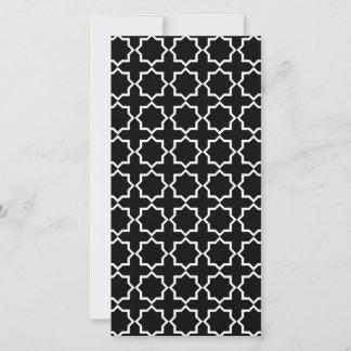 Carte Lattice marocain arabe en noir et blanc