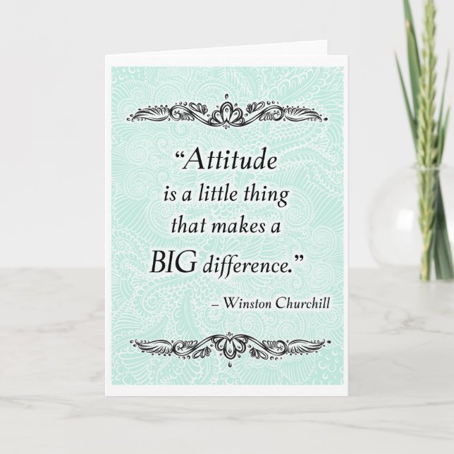 Carte L'attitude est une petite chose - Citation positiv (Devant)