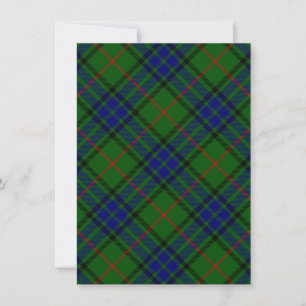 Carte Lauder tartan bleu vert plaid