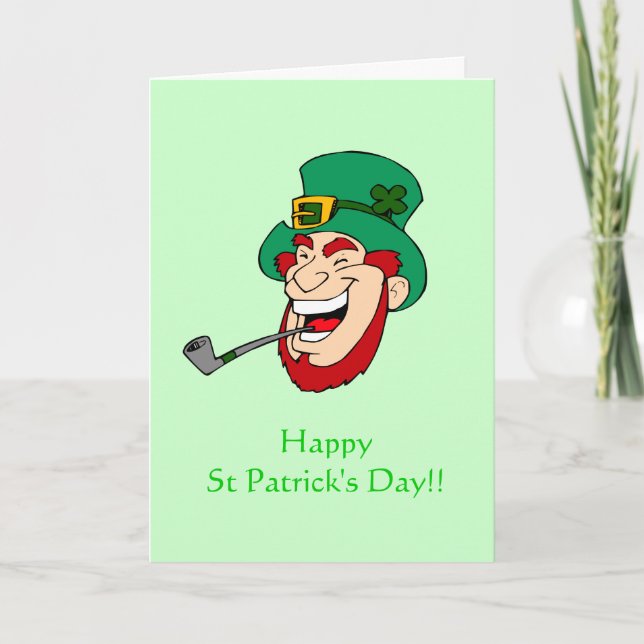 Carte Laughing Leprechaun St Patrick's Day (Devant)