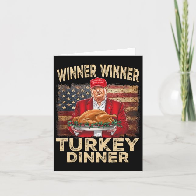 Carte Lauréat Dîner Turquie Dîner Thanksgiving Donald Tr (Devant)