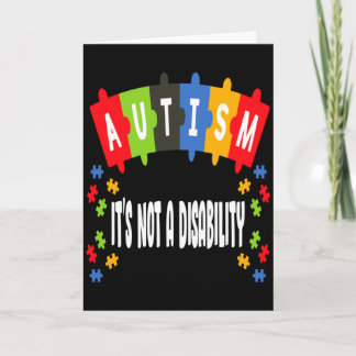 Carte L'autisme n'est pas un handicap T-shirt de sensibi