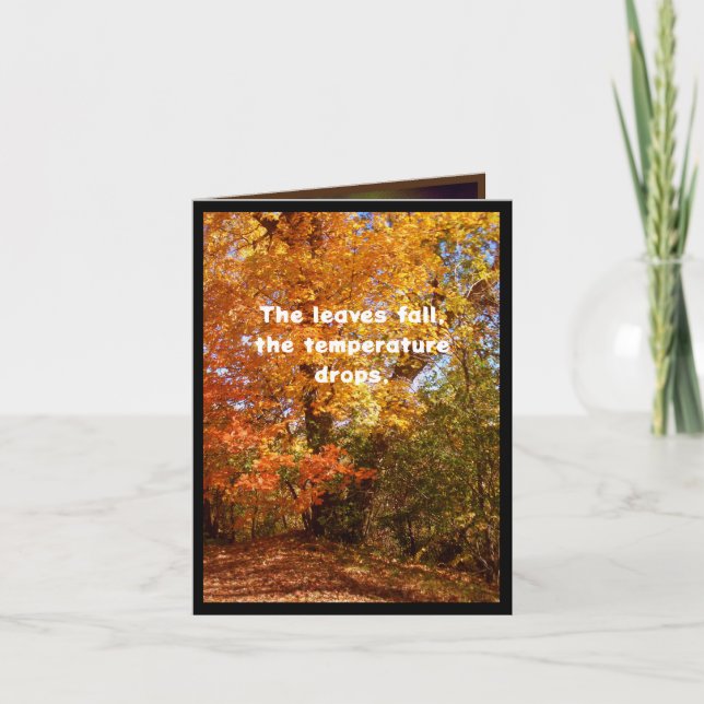 Carte L'automne est là, tout comme la soupe (Devant)