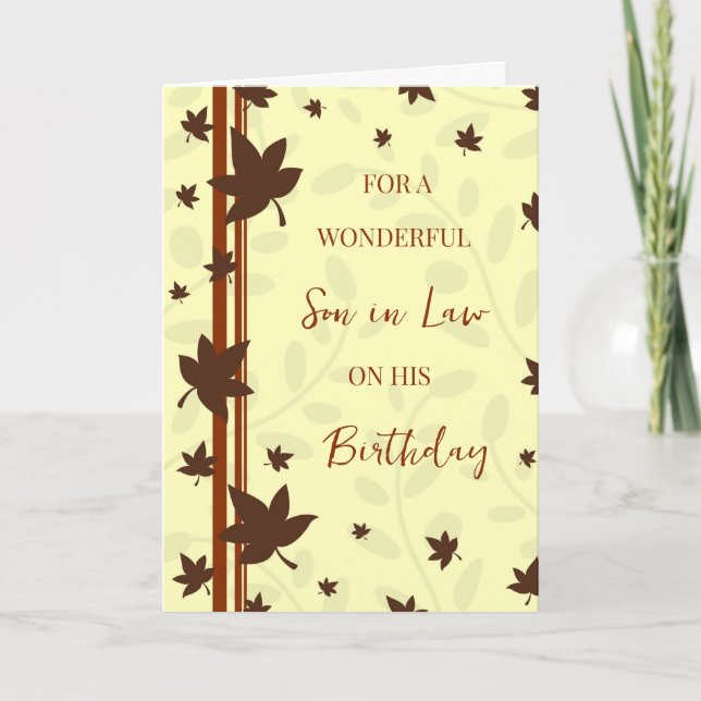 Carte L'automne laisse son droit Anniversaire (Devant)