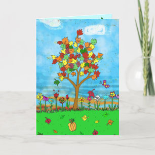 Carte L'automne, tu penses à l'automne, ça te laisse pen