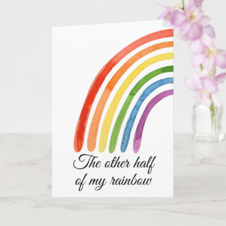 Carte L'Autre Moitié De Mon Arc En Ciel Vous Me Compléte