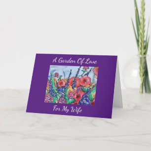 Carte Lavender Garden Of Love Anniversaire Pour Ma Femme