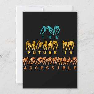 Carte L'avenir est accessible ASL Sign Language