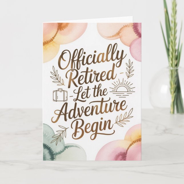 Carte L'aventure commence - Retraite (Devant)