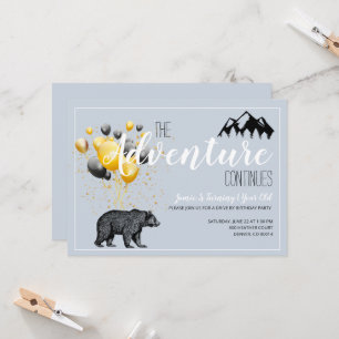 Carte L'aventure se poursuit Ours des bois 1er anniversa