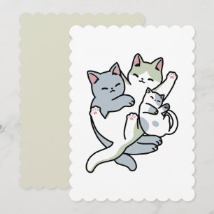 Carte Laze Furr Days - Cute Lazy Cats Design