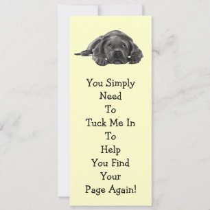 Carte Lazy Dog BOOK MARK : "Tuck Me In"