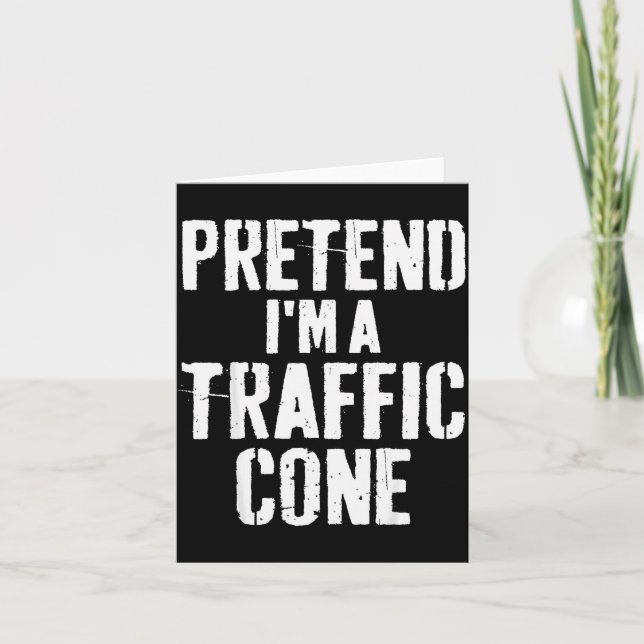 Carte Lazy Easy Halloween Costume Pretend I'm A Traffic  (Devant)