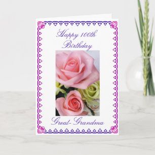 Carte Le 100e anniversaire de la grand-mère