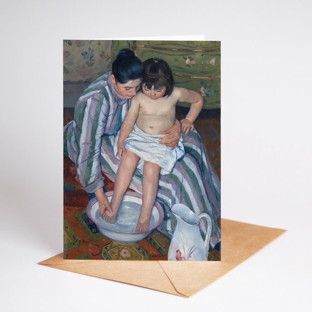 Carte Le bain de l'enfant | Mary Cassatt (Créateur téléchargé)