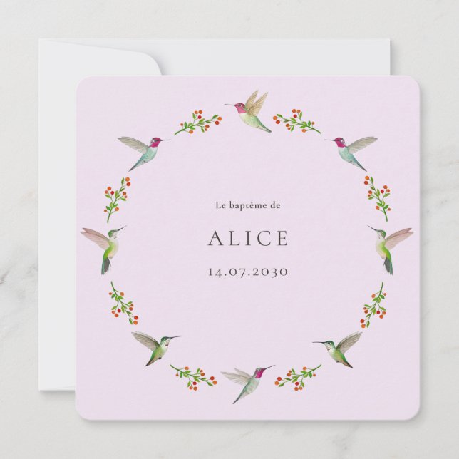 Carte Le baptême des colibris d'Anna (Devant)