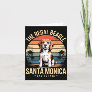 Carte Le beagle royal santa monica californie rétro