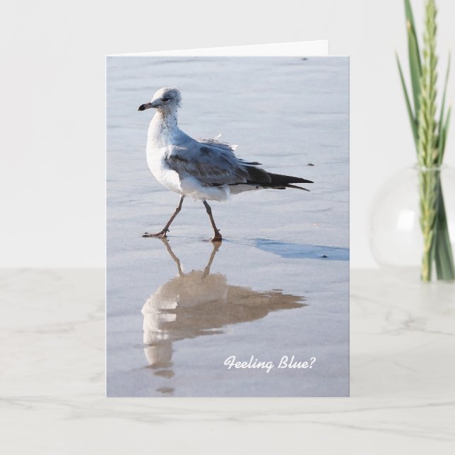 Carte Le bleu se sentant, vous manquant cardent (Devant)