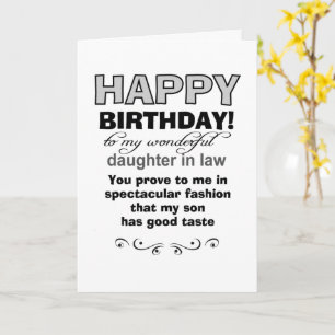 Carte Le bon goût du fils d'anniversaire