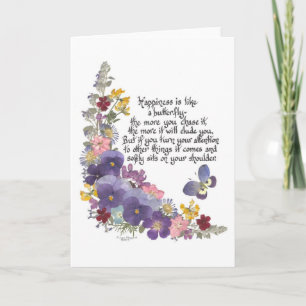 Carte Le bonheur est comme un papillon