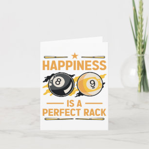 Carte Le Bonheur Est Un Parfait Rack Billiard Jeu Lover 