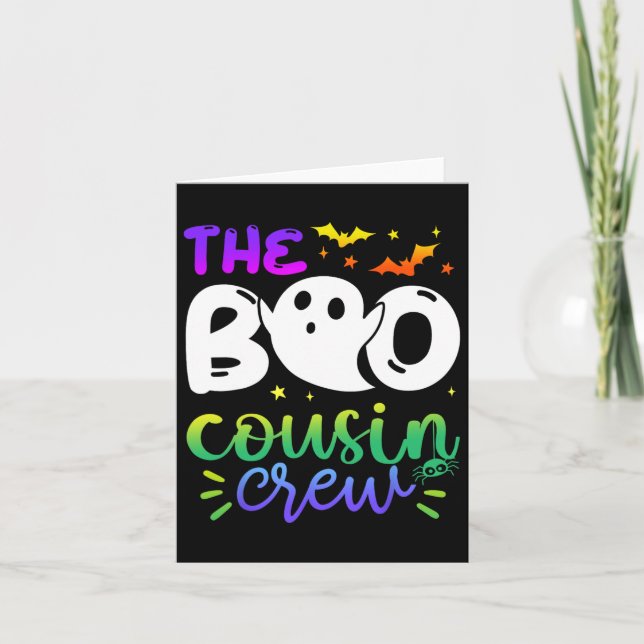 Carte Le Boo Cousin Crew Halloween Ghost Trick Treat Sq (Devant)