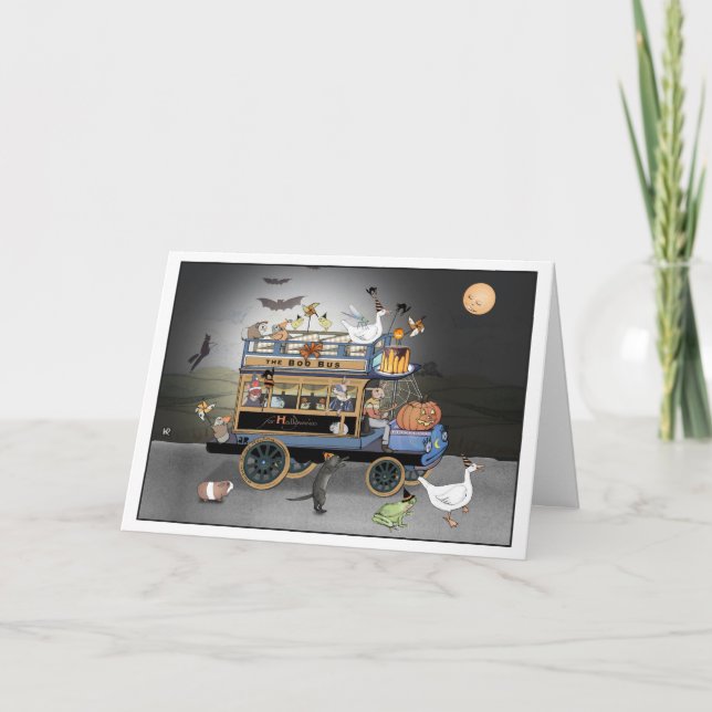 Carte Le Boo d'Halloween ! Bus (Devant)