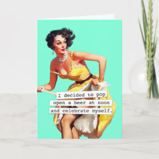 Carte Le bruit ouvrent une bouteille d'anniversaire de