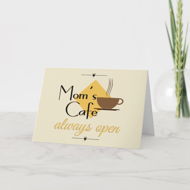 Carte Le café de maman toujours ouvert (Devant)