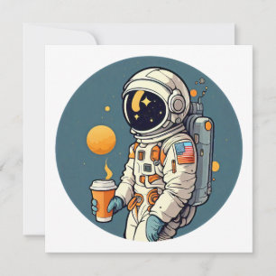 Carte Le café est OUT DE CE MONDE voyage spatial d'astro