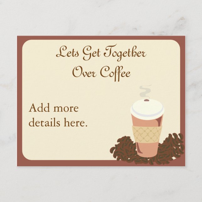 Carte Le café se rassemblent (Devant)