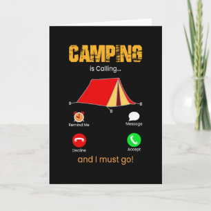 Carte Le camping est en train d'appeler