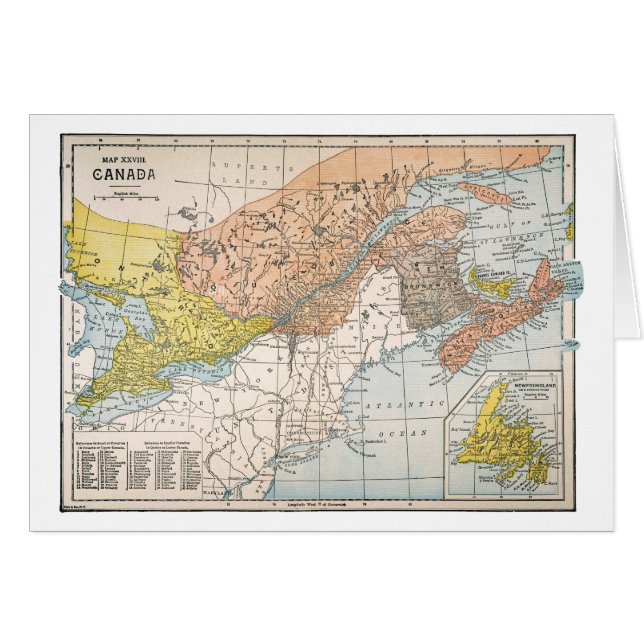 CARTE : LE CANADA ORIENTAL (Devant horizontal)