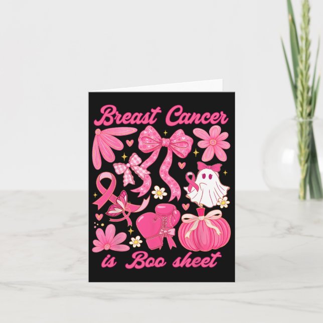 Carte Le Cancer Du Sein Est Botte Feuille Halloween Vibe (Devant)