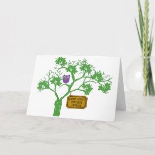 Carte Le cancer ne vit pas ici Hibou des arbres