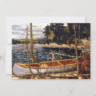 Carte Le canoé, art par Tom Thomson