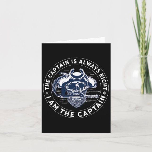 Carte Le capitaine a toujours raison Je suis le capitain (Devant)