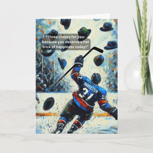 Carte Le Casquette de hockey sur glace Trick of Happines (Devant)