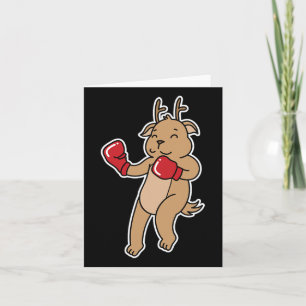 Carte Le cerf fait la boxe