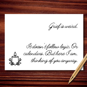 Carte Le chagrin est une sympathie étrange pour le suppo