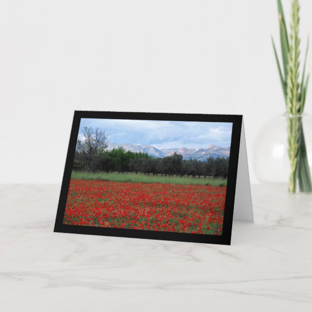 Carte Le champ de coquelicots (Devant)